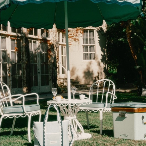 Chic Green and Cream Cooler Tote with Dual Color Handles - Picture 6 of 7